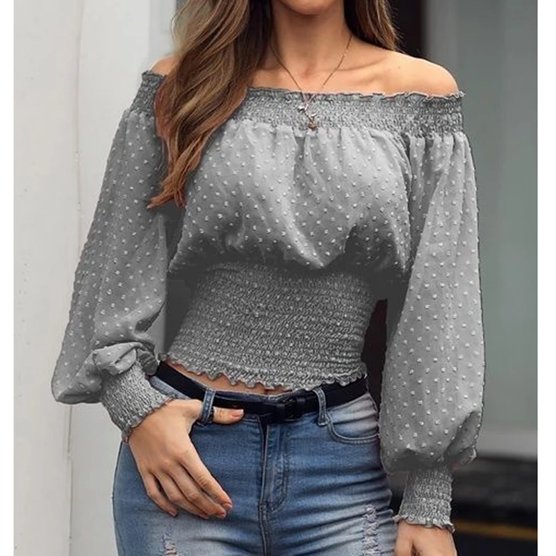 Elegant Off Shoulder Shirt Women Fashion 2023 Elegant Chiffon Blouse Women Sexy Crop Tops Ladies Long Sleeve Shirts Blusas 24850
Elegant Off Shoulder Shirt Women Fashion 2023 Elegant Chiffon Blouse Women Sexy Crop Tops Ladies Long Sleeve Shirts Blusas 24850