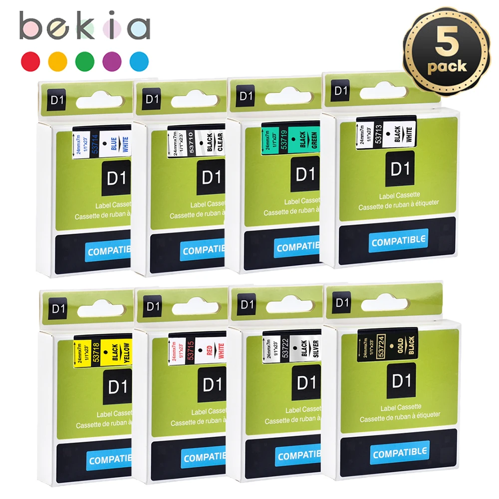 5PCS Compatible Dymo Label Printer Tape 45800 45803 Dymo D1 19mm Cartridge Ribbon for Dymo D1 LabelManager Writer Maker 160 210D
5PCS Compatible Dymo Label Printer Tape 45800 45803 Dymo D1 19mm Cartridge Ribbon for Dymo D1 LabelManager Writer Maker 160 210D