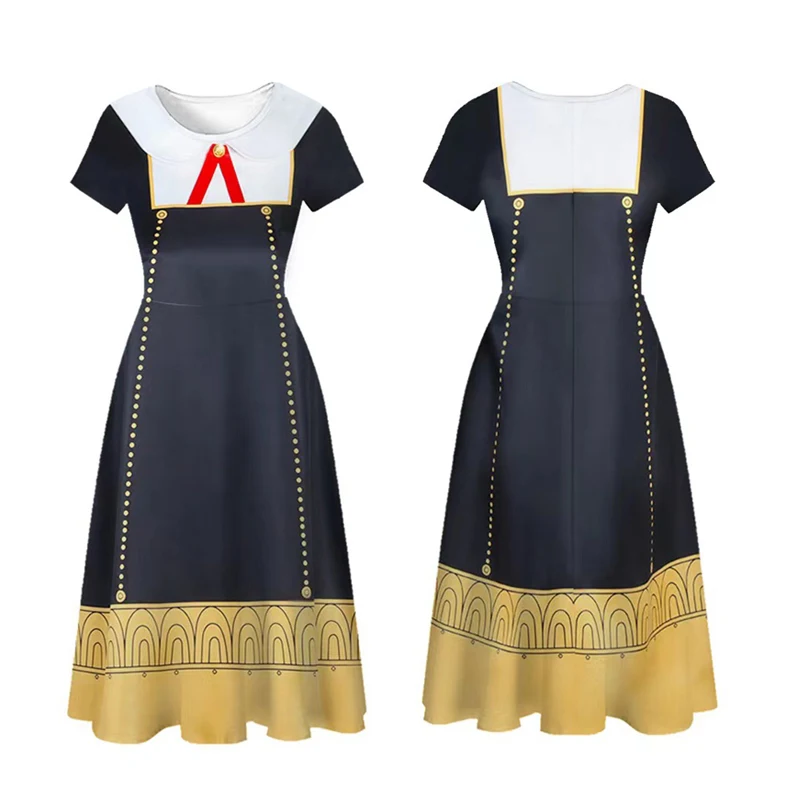 Anime SPY X FAMILY Anya Forger Cosplay Costume School Girls Short Sleeve Long Dress 3D Printed Summer Dress For Kids Adult
Anime SPY X FAMILY Anya Forger Cosplay Costume School Girls Short Sleeve Long Dress 3D Printed Summer Dress For Kids Adult