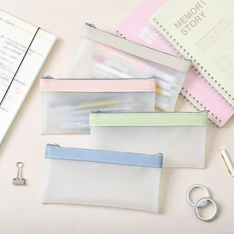 Korean Fashion INS Transparent TPU Leather Pencil Bag Pouches Stationery Organizer Pencil Case Pencilcase School Pen Case
Korean Fashion INS Transparent TPU Leather Pencil Bag Pouches Stationery Organizer Pencil Case Pencilcase School Pen Case