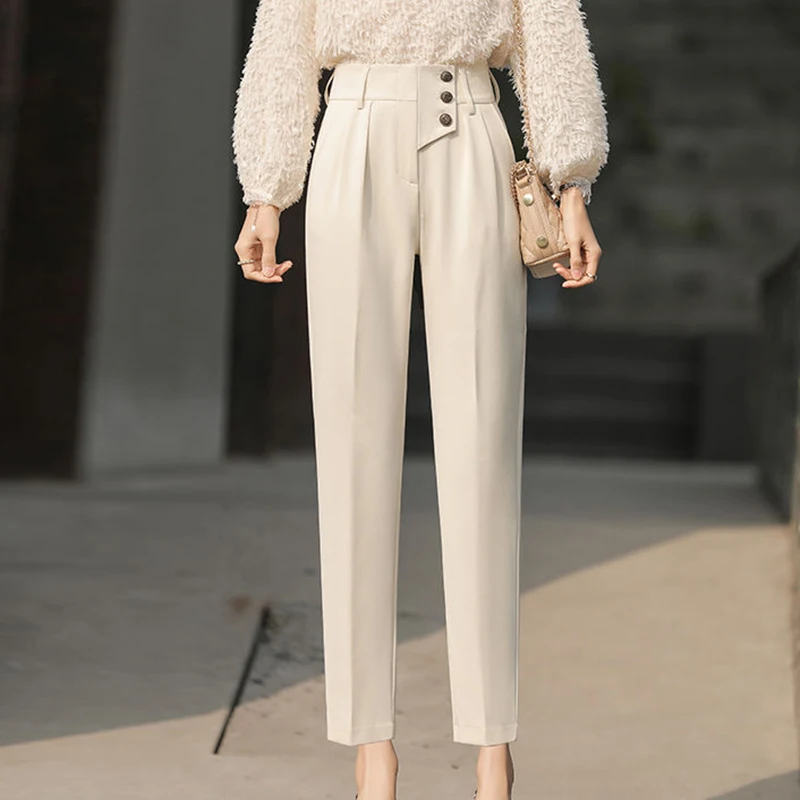 Women's trousers high waist spring and autumn thin loose wide-leg pants 2022 new nine-point harem pants casual suit pants
Women's trousers high waist spring and autumn thin loose wide-leg pants 2022 new nine-point harem pants casual suit pants
