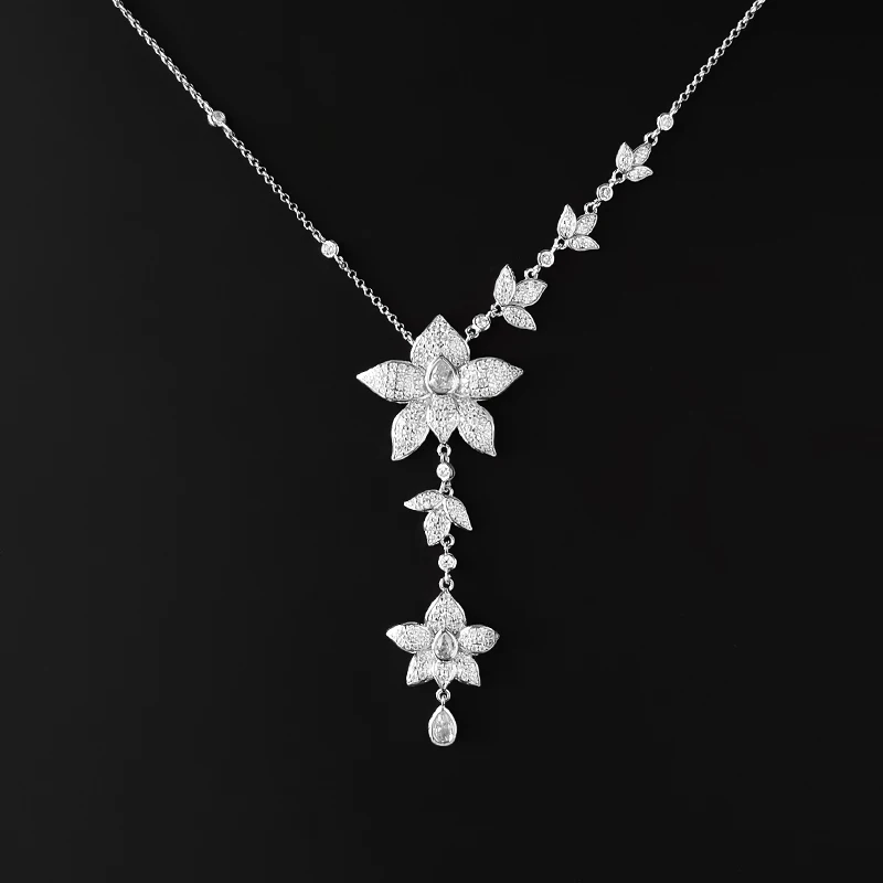 New 925 Sterling Silver Long Flower Necklace Women's Fashion Personality Retro Multi-Flower Luxury Monaco Jewelry Birthday Gift
New 925 Sterling Silver Long Flower Necklace Women's Fashion Personality Retro Multi-Flower Luxury Monaco Jewelry Birthday Gift