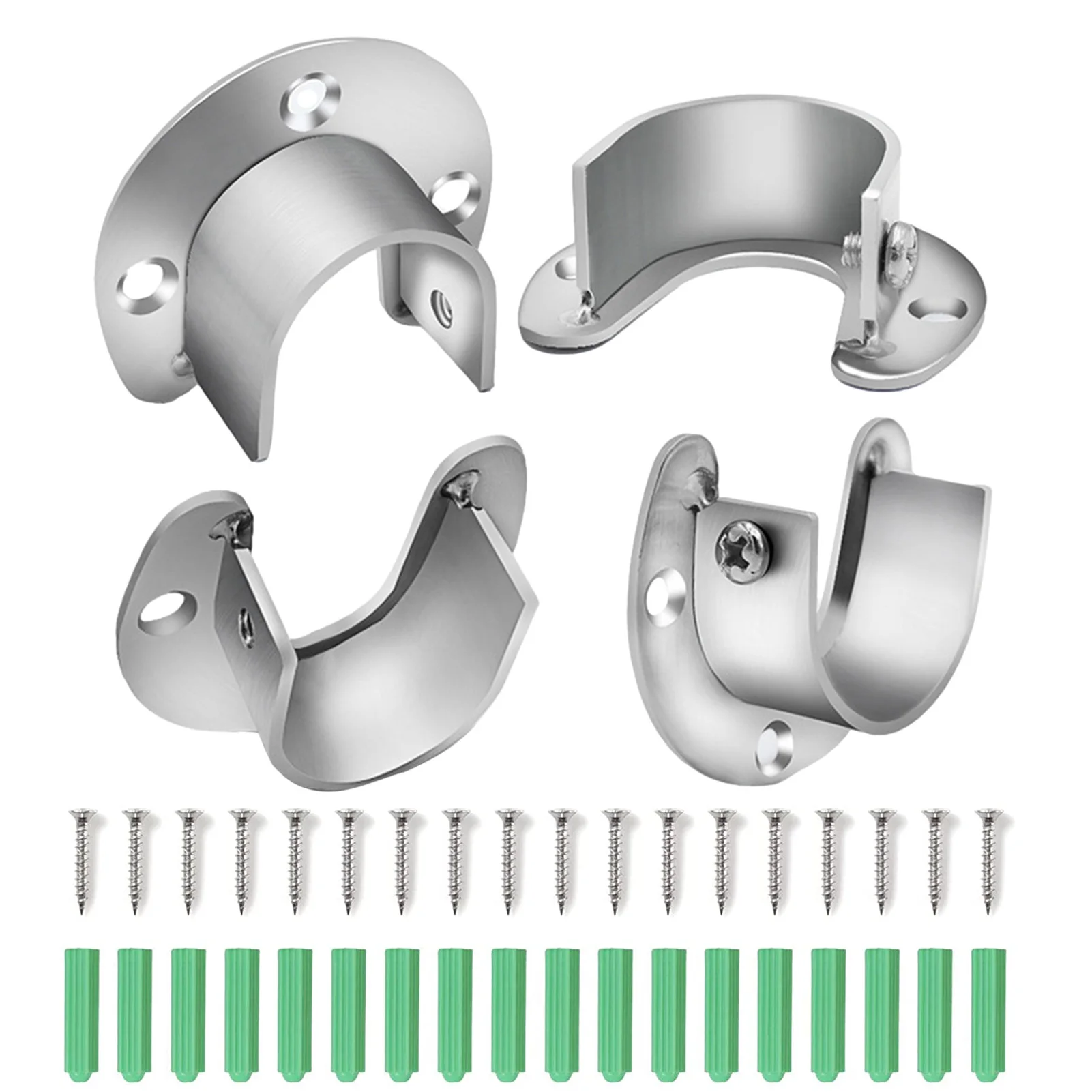 4-PCS Closet Rod Support 4 Pieces U-Bracket Shower Rod Holder With Screws Heavy Duty Closet Rod Holder Opening Support With
4-PCS Closet Rod Support 4 Pieces U-Bracket Shower Rod Holder With Screws Heavy Duty Closet Rod Holder Opening Support With