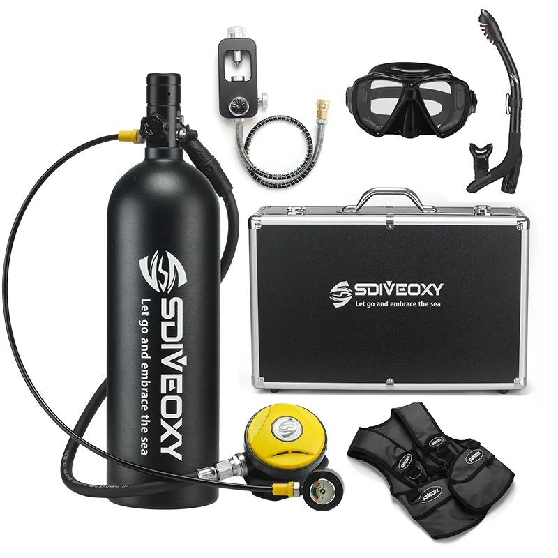 2L Scuba Diving Equipment/gear D Set Mini Tank Mask/Adapter Cylinder Oxygen Bottle Underwater Snorkeling Set
2L Scuba Diving Equipment/gear D Set Mini Tank Mask/Adapter Cylinder Oxygen Bottle Underwater Snorkeling Set