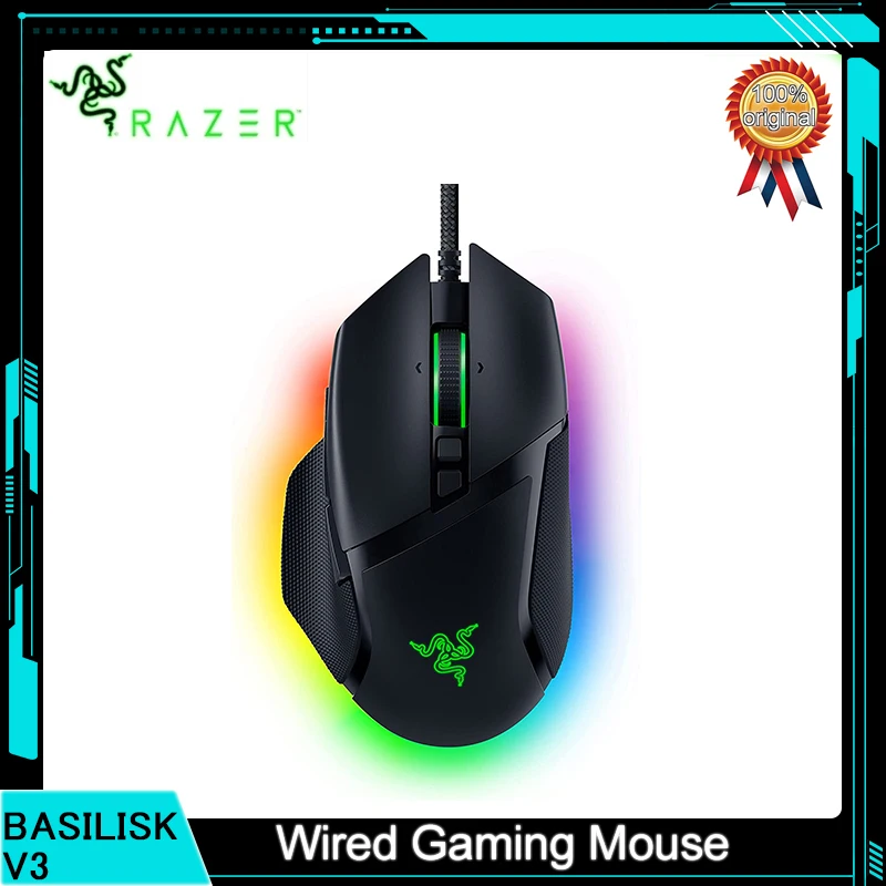 Original Razer Basilisk V3 Ergonomic Gaming Mouse Chroma RGB Lighting 26K DPI Optical Sensor 11 Programmable Buttons Gamer Gift
Original Razer Basilisk V3 Ergonomic Gaming Mouse Chroma RGB Lighting 26K DPI Optical Sensor 11 Programmable Buttons Gamer Gift