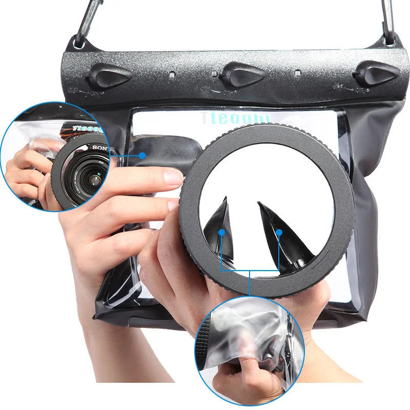 

Водонепроницаемый чехол для камеры, водонепроницаемая сухая сумка для подводной съемки камер Canon, Nikon, DSLR, SLR, 20 м