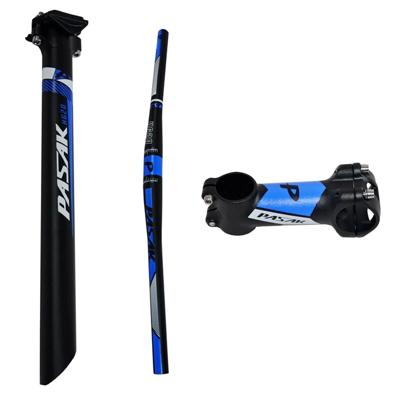 PASAK HG20 Bicycle Handlebar 31.8 Set Aluminum Alloy Flat Riser Handlebar +Stem +Seatpost Mtb Road Bicycle Parts -Random Color
PASAK HG20 Bicycle Handlebar 31.8 Set Aluminum Alloy Flat Riser Handlebar +Stem +Seatpost Mtb Road Bicycle Parts -Random Color