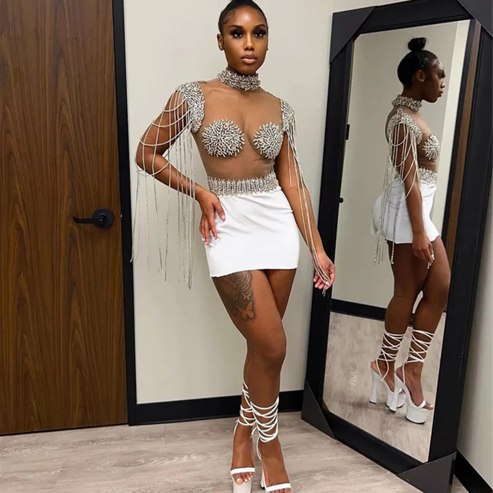 Sexy Illusion Short Prom Dress For Black Girls 2022 Beading Aso Ebi Birthday Party Dress Mini Cocktail Gown Robe De Bal
Sexy Illusion Short Prom Dress For Black Girls 2022 Beading Aso Ebi Birthday Party Dress Mini Cocktail Gown Robe De Bal