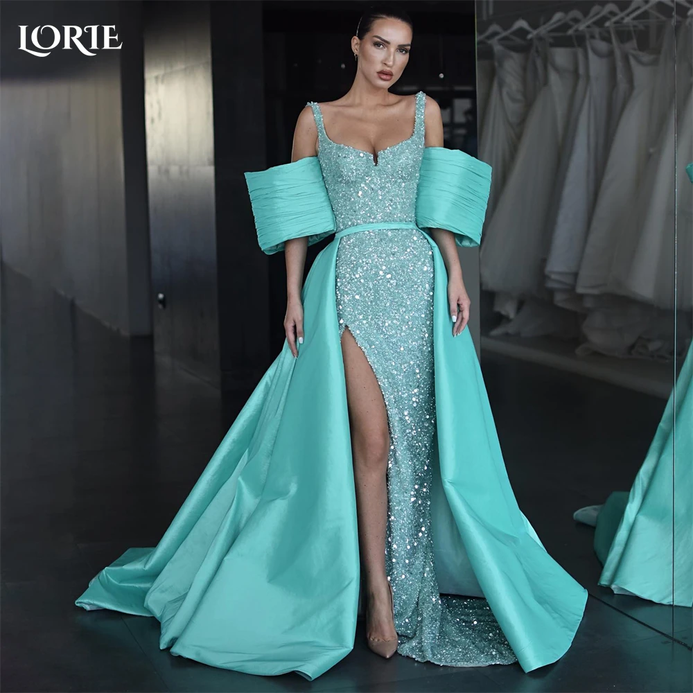 LORIE Sky Blue Mermaid Evening Dresses Off Shoulder Sequins High Side Slit Pleated Sleeves Prom Dress Backless Shiny Party Gowns
LORIE Sky Blue Mermaid Evening Dresses Off Shoulder Sequins High Side Slit Pleated Sleeves Prom Dress Backless Shiny Party Gowns