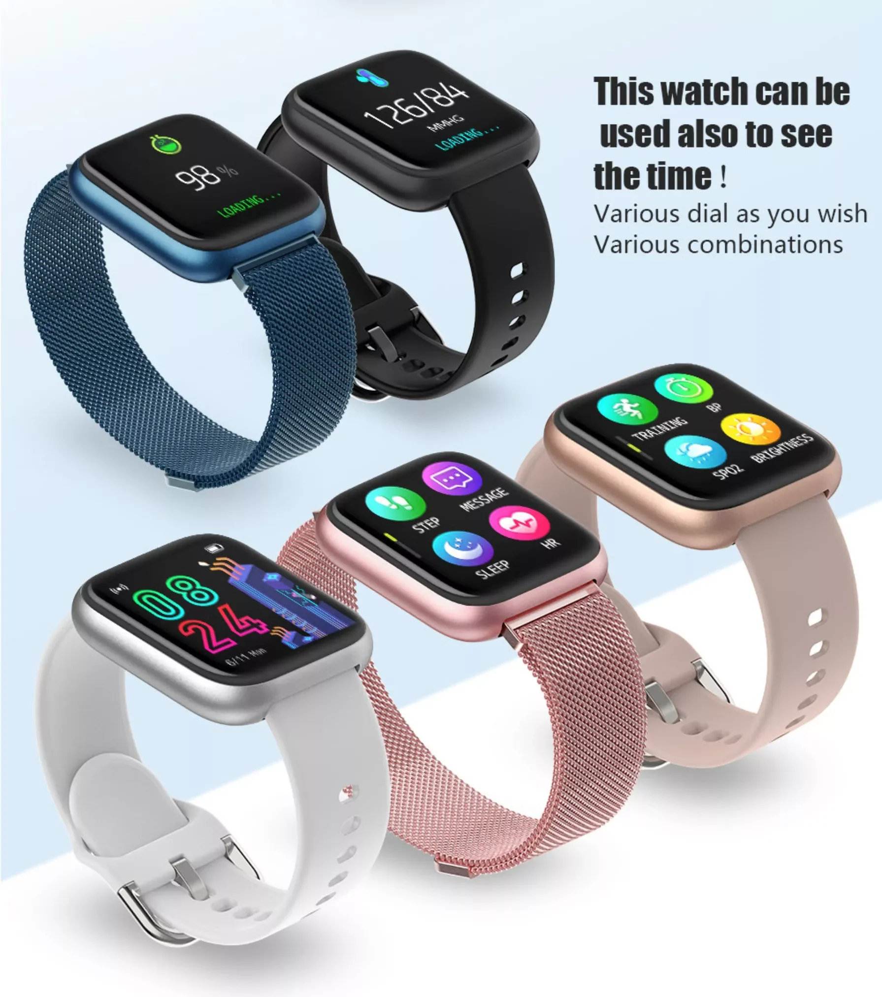 P6 Smart Watch Bluetooth Heart Rate Monitor Smart Clock Man Woman Sports Fitness Tracker Full Touch Whatsapp IOS Android PK P8
P6 Smart Watch Bluetooth Heart Rate Monitor Smart Clock Man Woman Sports Fitness Tracker Full Touch Whatsapp IOS Android PK P8