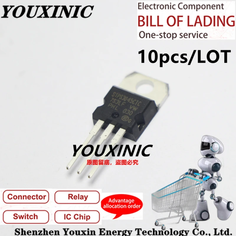 YOUXINIC 2018 + 100 новый импортный оригинальный STPS20H100CT STPS2045CTC STPS30L45CT STPS3045CTC STPS30H100CT TO-220 транзистор
YOUXINIC 2018 + 100 новый импортный оригинальный STPS20H100CT STPS2045CTC STPS30L45CT STPS3045CTC STPS30H100CT TO-220 транзистор