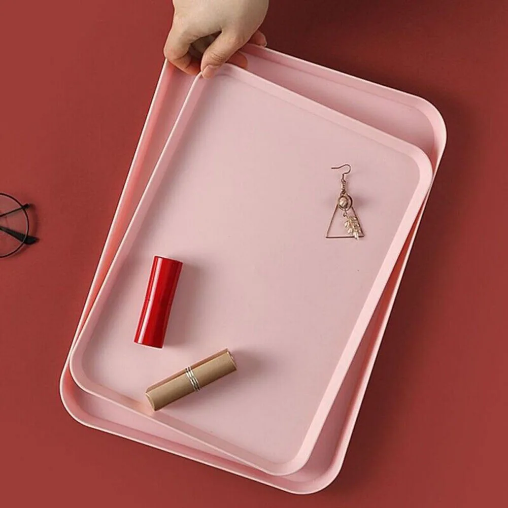 Plastic Serving Tray Multifunction Rectangular Anti Slip Flat Tray Large Capacity Food Fruit Dessert Tray Kitchen Home Organizer
Plastic Serving Tray Multifunction Rectangular Anti Slip Flat Tray Large Capacity Food Fruit Dessert Tray Kitchen Home Organizer