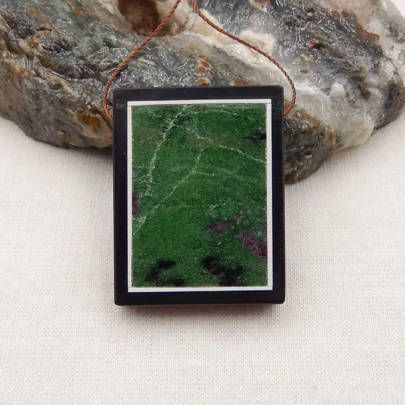 Natural Stone Ruby And Zoisite,Obsidian Pendant Bead 34x27x6mm 15g Semiprecious Fashion Jewelry Necklace Accessories
Natural Stone Ruby And Zoisite,Obsidian Pendant Bead 34x27x6mm 15g Semiprecious Fashion Jewelry Necklace Accessories