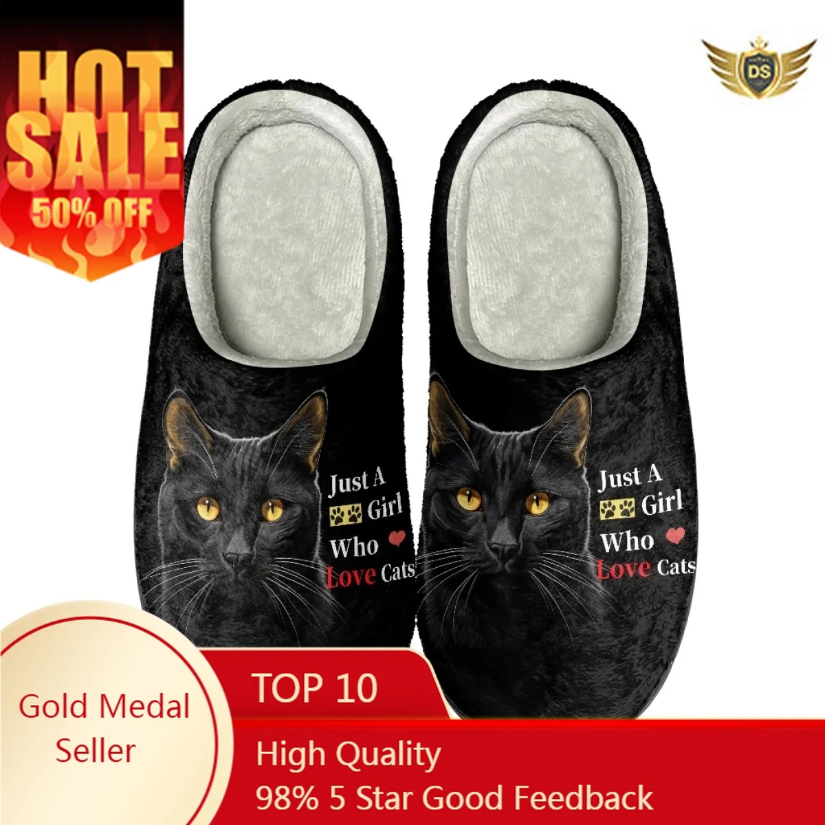 Fashion Black Cat Printed Women Cotton Slippers Non-slip Ladies Home Shoes Dropshipping Comfortable Flats Couples Slides Slipper
Fashion Black Cat Printed Women Cotton Slippers Non-slip Ladies Home Shoes Dropshipping Comfortable Flats Couples Slides Slipper