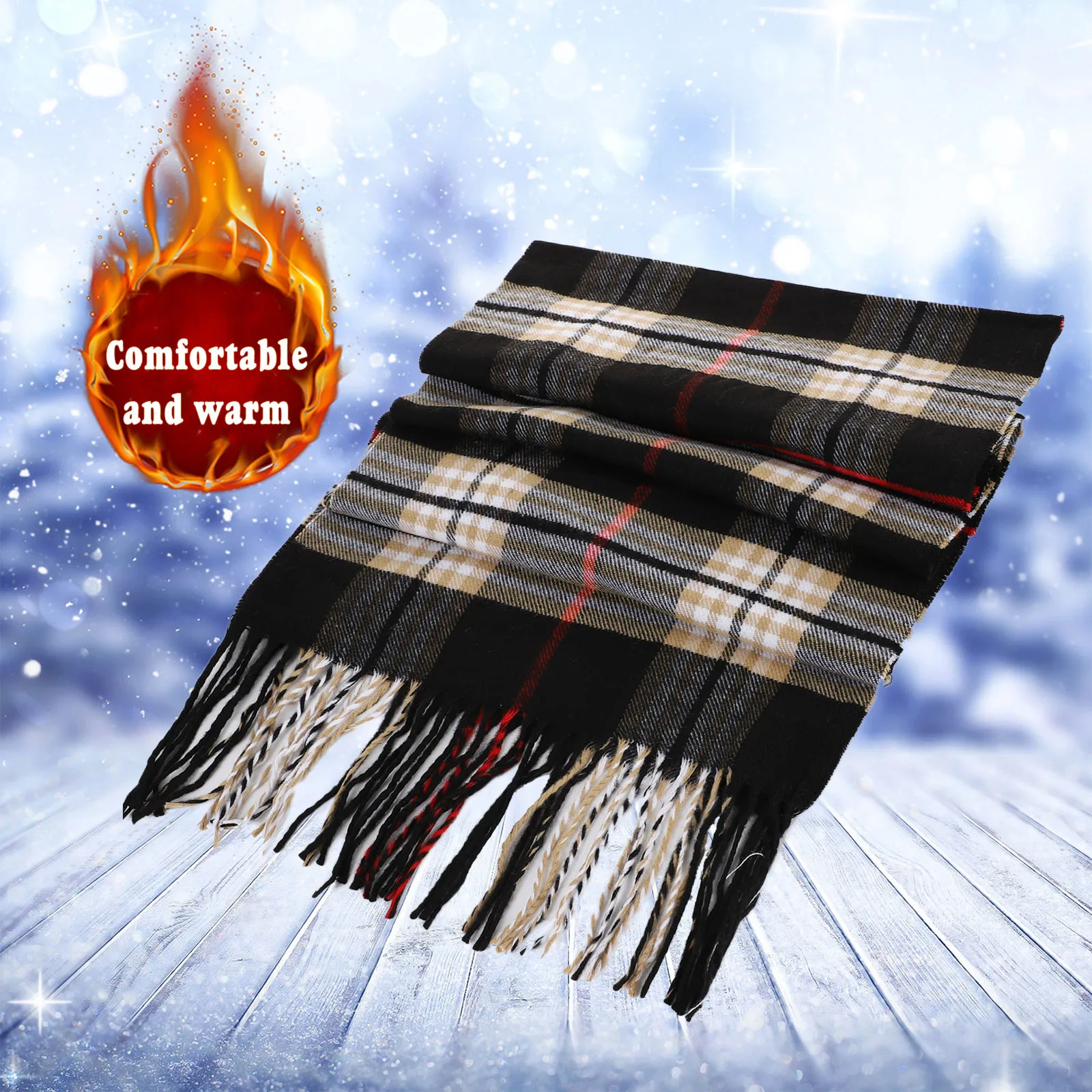 Ladies Warm Long Shawl Colorful Scarf Casual Scarf Double Sided Lattice Large Scarf Wrap Top And Gray Scarf
Ladies Warm Long Shawl Colorful Scarf Casual Scarf Double Sided Lattice Large Scarf Wrap Top And Gray Scarf