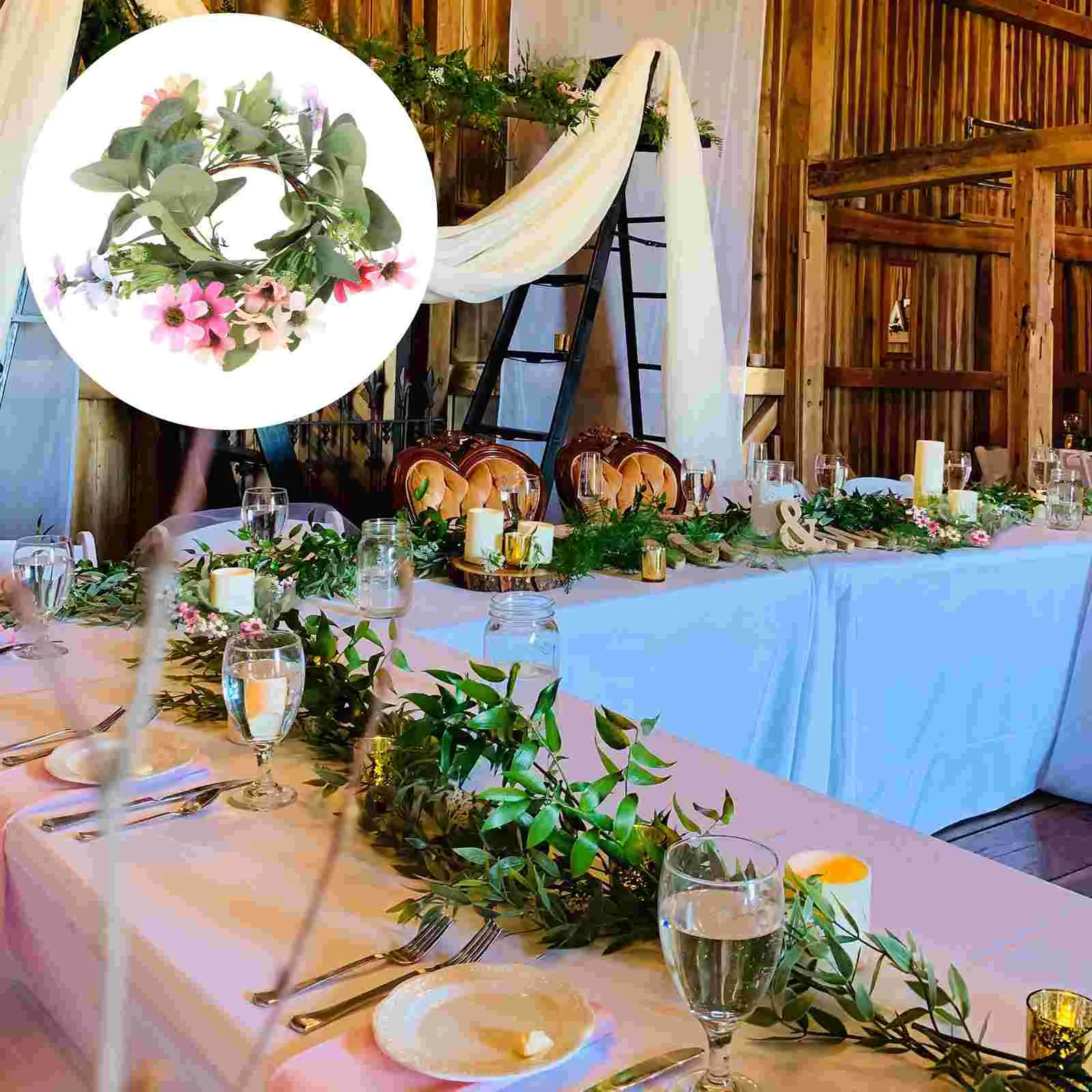 Rings Eucalyptus Wreath Artificial Ring Decorative Fall Autumn Christmas Garland Pillar Flowers Floral Holly Taper Tapers Faux
Rings Eucalyptus Wreath Artificial Ring Decorative Fall Autumn Christmas Garland Pillar Flowers Floral Holly Taper Tapers Faux