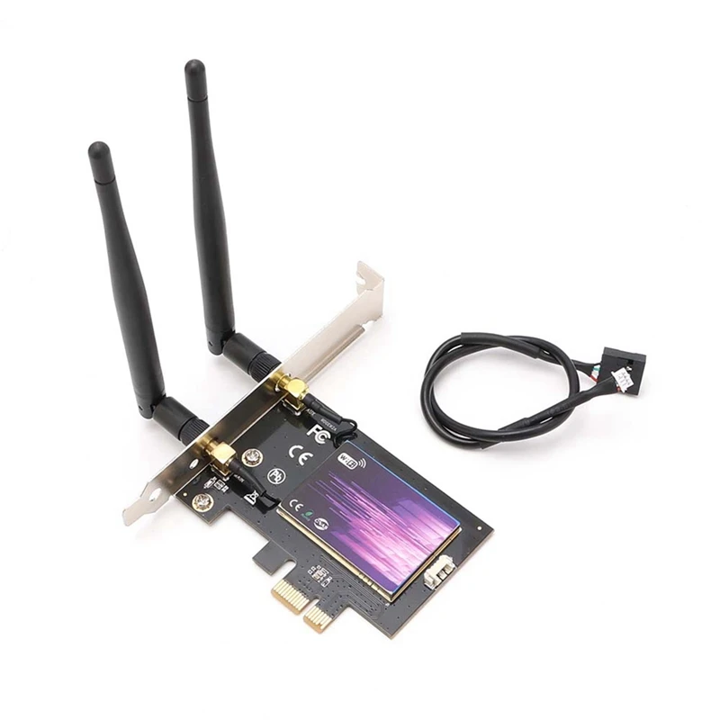 PCI-E To Wifi6 Wireless Network Card Bluetooth 5.2 Tri Band 2.4Ghz/5.8Ghz/6E Wifi6 Wireless Adapter For PC
PCI-E To Wifi6 Wireless Network Card Bluetooth 5.2 Tri Band 2.4Ghz/5.8Ghz/6E Wifi6 Wireless Adapter For PC