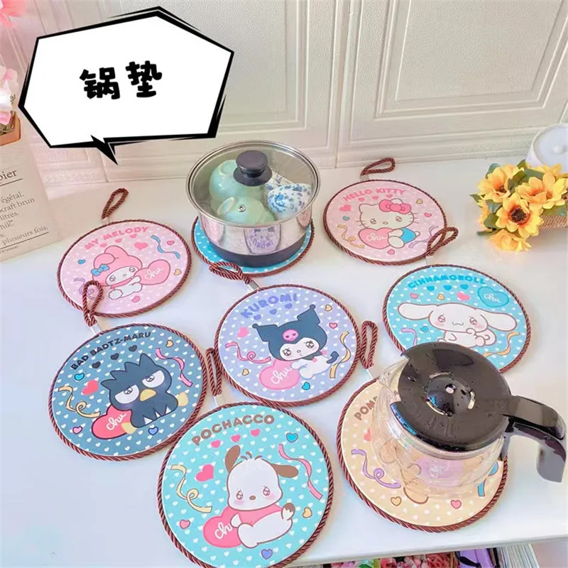 Kawaii Sanriod New Thermal Insulation Dinner Mat Household Heat-Resistant Pot Pad Plate Ceramic Cork Dish Bowl Anti Scalding Pad
Kawaii Sanriod New Thermal Insulation Dinner Mat Household Heat-Resistant Pot Pad Plate Ceramic Cork Dish Bowl Anti Scalding Pad