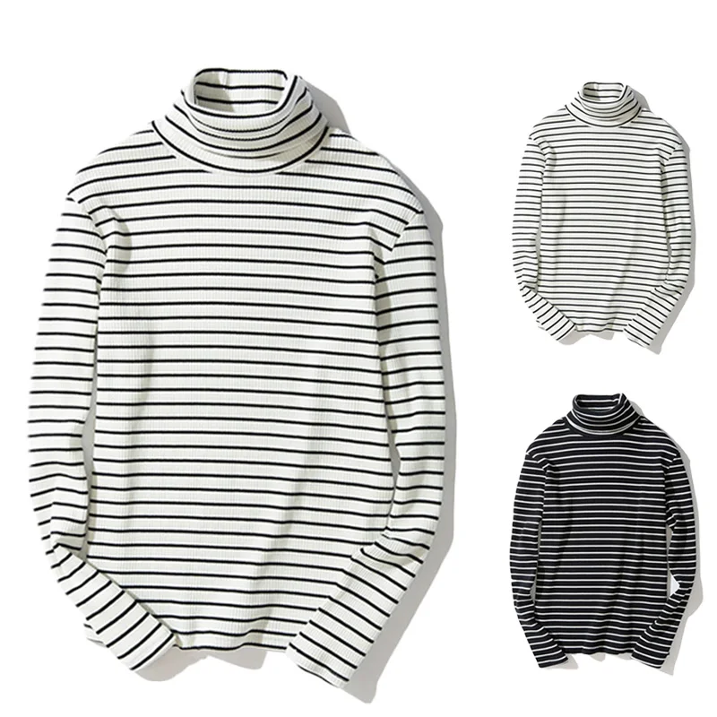 Spring Autumn Men's Retro Striped Turtleneck Long Sleeve Pullover T-shirt Base Tee Tops Oversize Korean Leisure Men's Top L~2XL
Spring Autumn Men's Retro Striped Turtleneck Long Sleeve Pullover T-shirt Base Tee Tops Oversize Korean Leisure Men's Top L~2XL