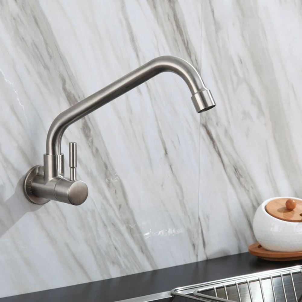 1pc Single Cold Wall Mounted Faucet Balcony Laundry Mop Pool Lengthen Tap Rotation Kitchen Bathroom Tap 304 Steel Stainless
1pc Single Cold Wall Mounted Faucet Balcony Laundry Mop Pool Lengthen Tap Rotation Kitchen Bathroom Tap 304 Steel Stainless