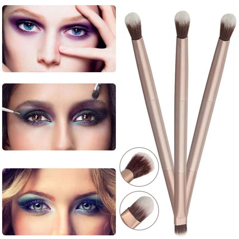 1 шт., двухсторонняя кисть для теней для век с алюминиевой ручкой 
1 шт., двухсторонняя кисть для теней для век с алюминиевой ручкой