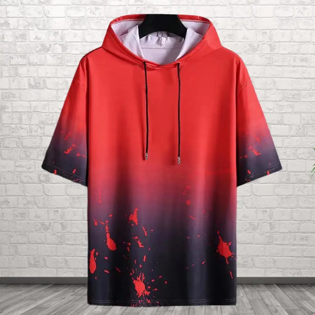 Men Hoodie Hooded Short Sleeve Hip Hop Gradient Splash Ink Print Contrast Color Summer T-shirt Casual Men's Clothing Streetwear
Men Hoodie Hooded Short Sleeve Hip Hop Gradient Splash Ink Print Contrast Color Summer T-shirt Casual Men's Clothing Streetwear
