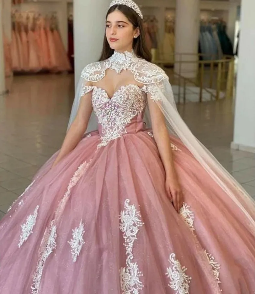 2022 Dark Pink Quinceanera Dresses With Cape Ball Gown Sweetheart Lace Applique Princess Sweet 16 15 Girls Birthday Party
2022 Dark Pink Quinceanera Dresses With Cape Ball Gown Sweetheart Lace Applique Princess Sweet 16 15 Girls Birthday Party