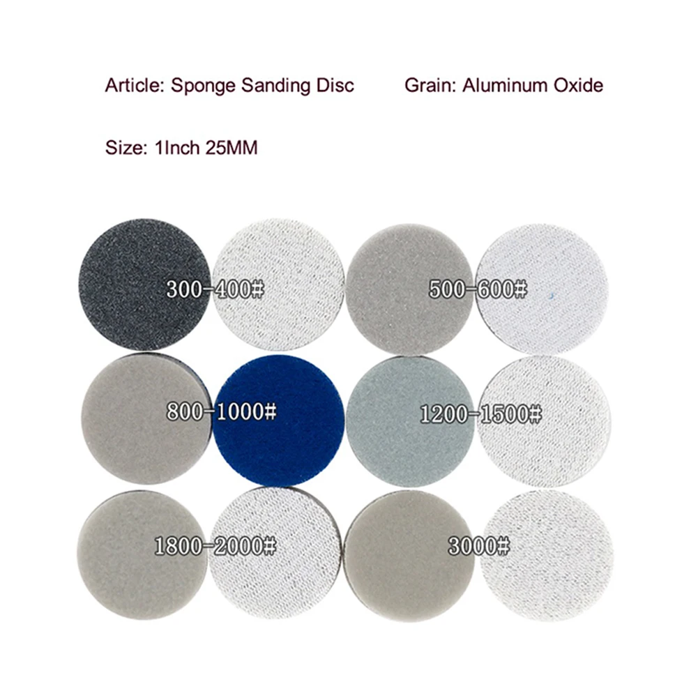 12pcs 300-3000Grit 25mm Round Flocking Sponge Sanding Disc Sandpaper Hook Loop For Polishing Jade Rust Removal Accessories
12pcs 300-3000Grit 25mm Round Flocking Sponge Sanding Disc Sandpaper Hook Loop For Polishing Jade Rust Removal Accessories