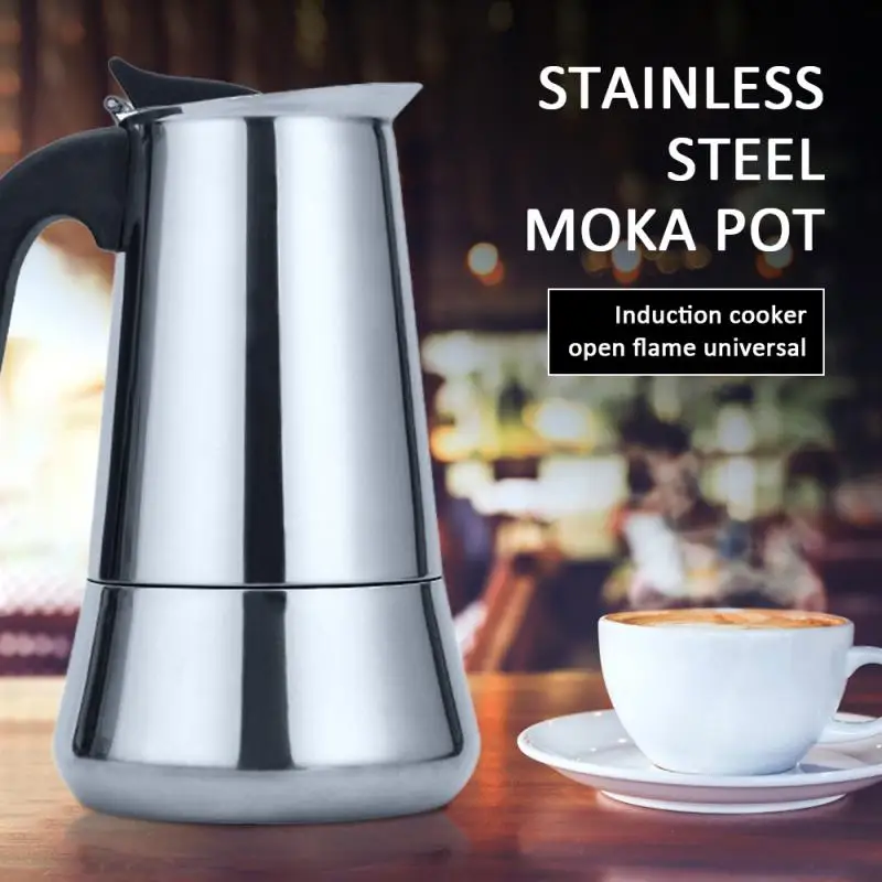 

Stainless Steel Coffee Maker Pot Espresso Cafeteira Mo Ka Coffee Pot For Latte Stovetop 1pcs Coffee Pot Coffee Tools Italian Top