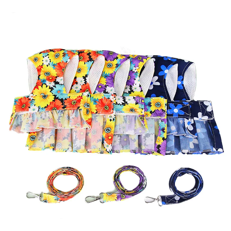 Vest and Dress Style Dog Harness Set Pet Small Puppy Clothes Floral Printed Princess Style Small and Medium-Sized Dogs Supplies
Vest and Dress Style Dog Harness Set Pet Small Puppy Clothes Floral Printed Princess Style Small and Medium-Sized Dogs Supplies