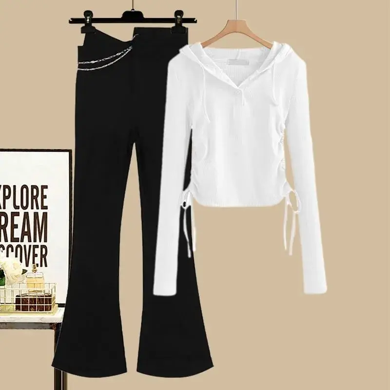 Women's Clothing Spring Autumn Outfits 2023 New Casual Sports Fashion Drawstring Slim Hooded Top Long Pants Two Piece Set
Women's Clothing Spring Autumn Outfits 2023 New Casual Sports Fashion Drawstring Slim Hooded Top Long Pants Two Piece Set