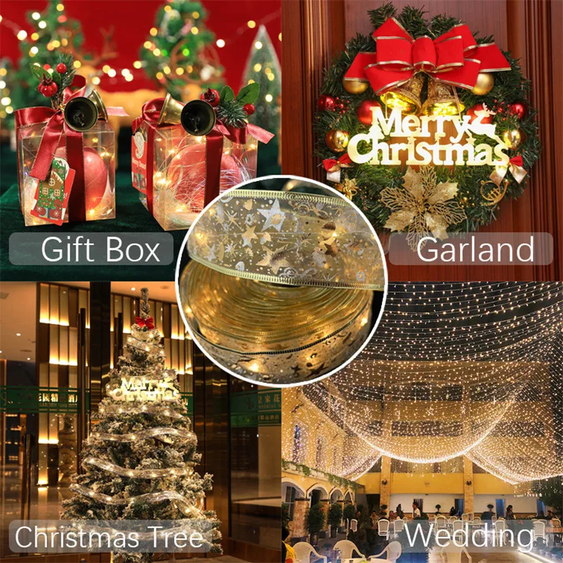 Wedding Festival Decorative Light Bronzing Ribbon LED Light String Christmas Tree Decor Fairy Light Garland Outdoor Garden Fence
Wedding Festival Decorative Light Bronzing Ribbon LED Light String Christmas Tree Decor Fairy Light Garland Outdoor Garden Fence