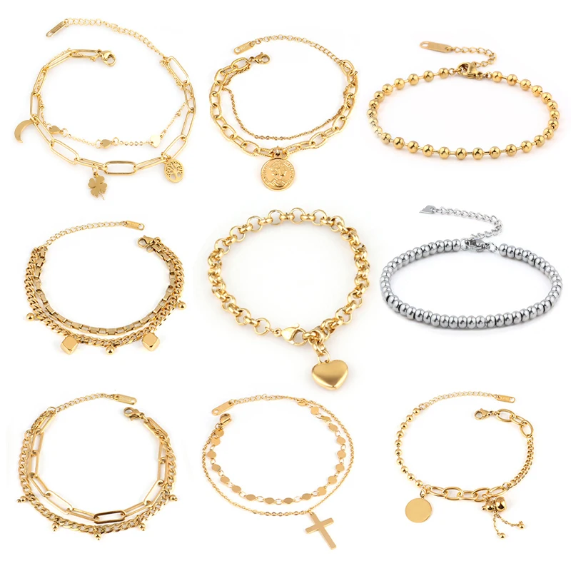 Punk Double Layer Chain Bracelet For Women Coin Cross Pendant Bracelets Stainless Steel Bracelet Charm Bracelet Jewelry Gifts
Punk Double Layer Chain Bracelet For Women Coin Cross Pendant Bracelets Stainless Steel Bracelet Charm Bracelet Jewelry Gifts