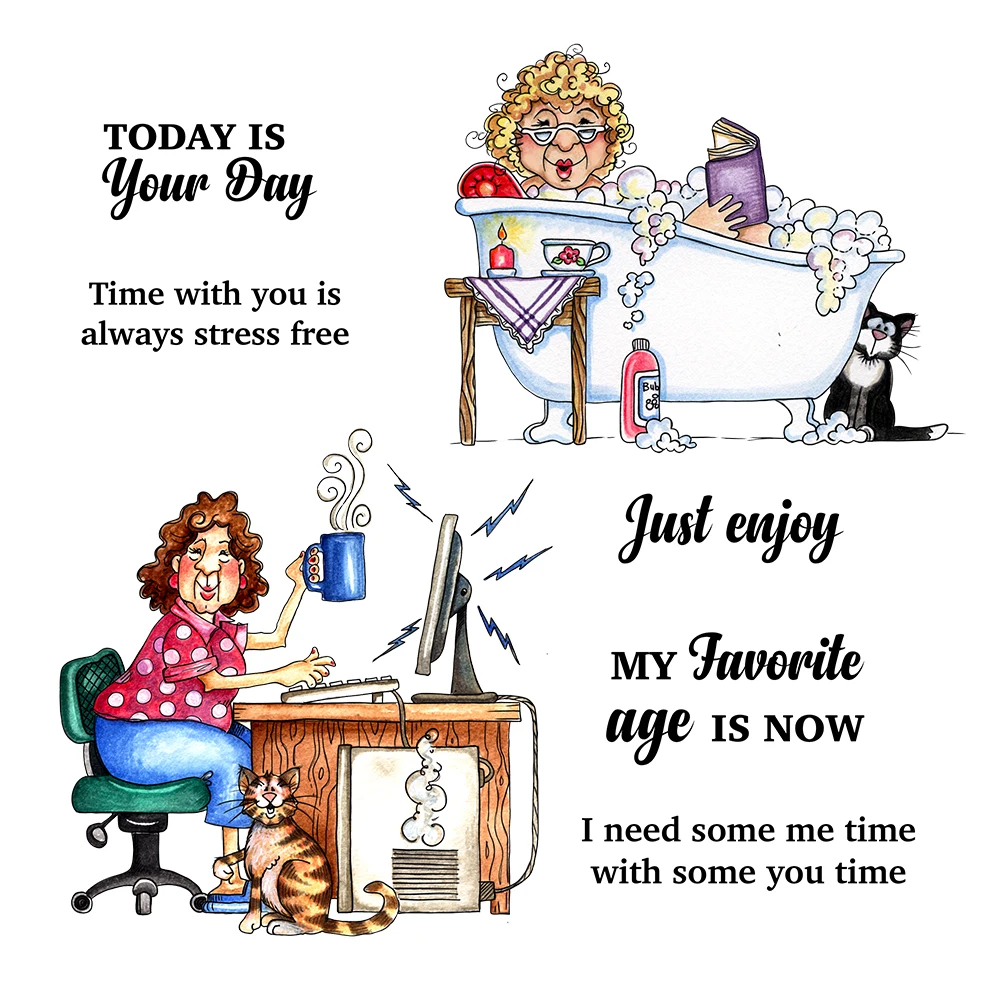 Mangocraft Old Lady And Pet Cat Relax Life Cutting Dies Clear Stamps DIY Scrapbooking Metal Cut Dies Silicone Stamps For Cards
Mangocraft Old Lady And Pet Cat Relax Life Cutting Dies Clear Stamps DIY Scrapbooking Metal Cut Dies Silicone Stamps For Cards