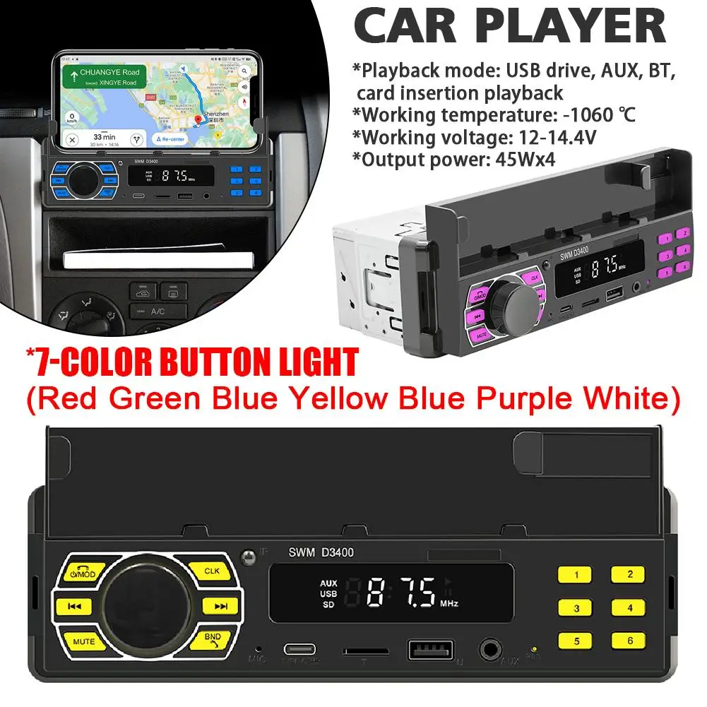 1 Din автомобильный радиоприемник Bluetooth MP3-плеер с держателем громкой связи сотовый разъем USB тип телефона C Aux удаленный TF A2DP блок J9E7
1 Din автомобильный радиоприемник Bluetooth MP3-плеер с держателем громкой связи сотовый разъем USB тип телефона C Aux удаленный TF A2DP блок J9E7