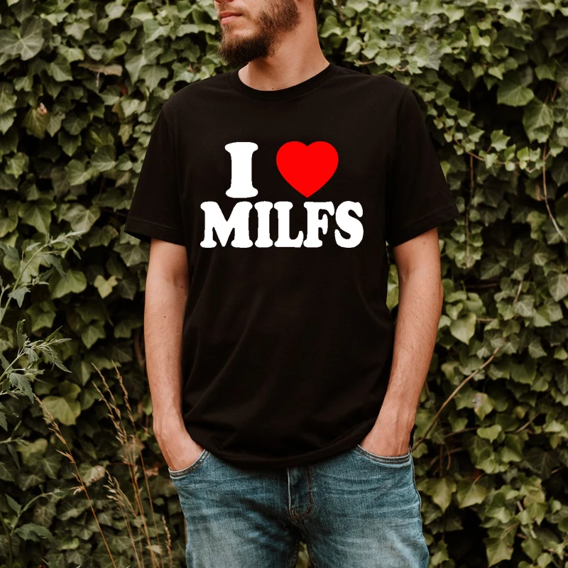 Мужская футболка с принтом «I Love Milfs», забавная футболка с коротким рукавом и круглым вырезом, свободная футболка с принтом сердца
Мужская футболка с принтом «I Love Milfs», забавная футболка с коротким рукавом и круглым вырезом, свободная футболка с принтом сердца