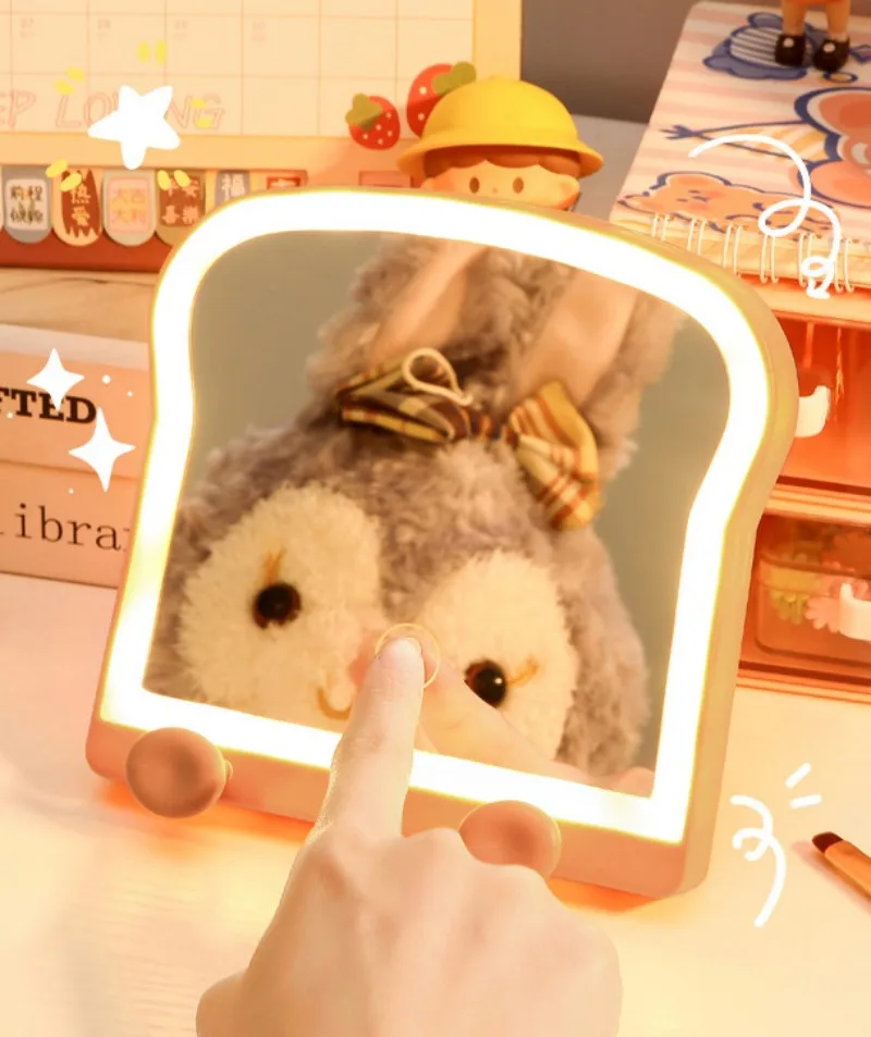 1Pcs Rechargeable Led Toast Bread Makeup Mirror Desktop Desktop Foldable Hangable Light Fill Mirror Compact Home Beauty Mirror
1Pcs Rechargeable Led Toast Bread Makeup Mirror Desktop Desktop Foldable Hangable Light Fill Mirror Compact Home Beauty Mirror