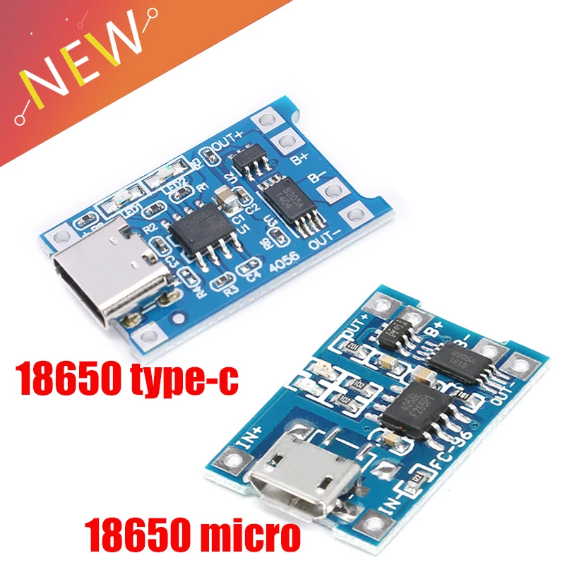 5PCS 5V 1A Micro/Type-c 18650 TP4056 Lithium Battery Charger Module Charging Board With Protection Dual Functions Li-ion
5PCS 5V 1A Micro/Type-c 18650 TP4056 Lithium Battery Charger Module Charging Board With Protection Dual Functions Li-ion