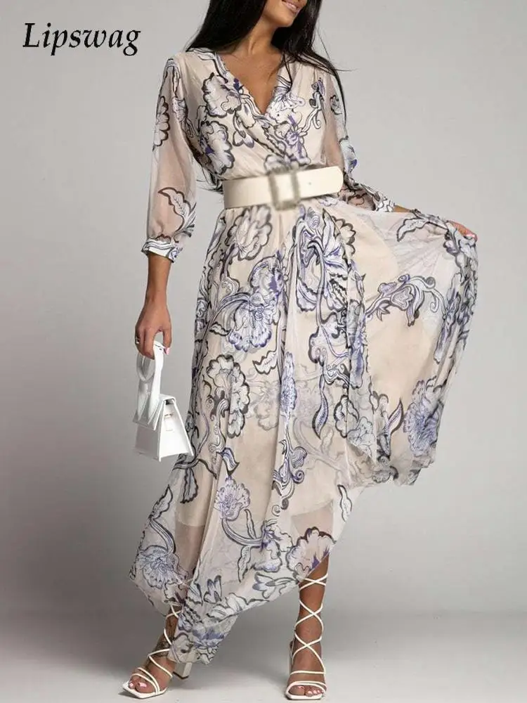 New 2022 Fashion Floral Printed Women Long Dress Sexy V-Neck Waist Party Dresses Commute Office Lady Casual Loose Dress Vestidos
New 2022 Fashion Floral Printed Women Long Dress Sexy V-Neck Waist Party Dresses Commute Office Lady Casual Loose Dress Vestidos