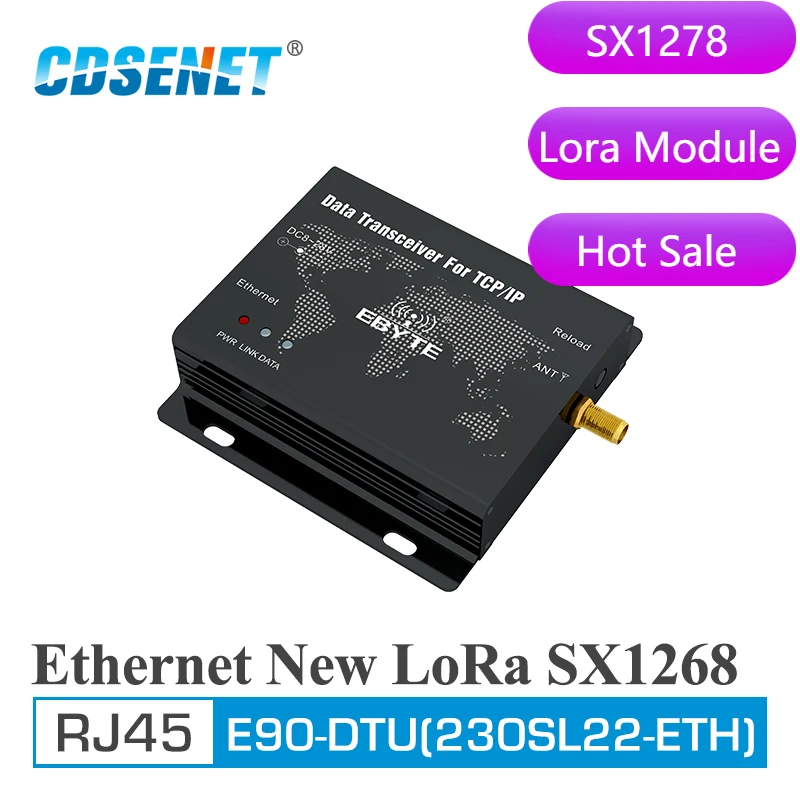 E90-DTU(230SL22-ETH) LoRa 230MHz SX1268 Ethernet беспроводной модем прозрачный модуль передачи
E90-DTU(230SL22-ETH) LoRa 230MHz SX1268 Ethernet беспроводной модем прозрачный модуль передачи