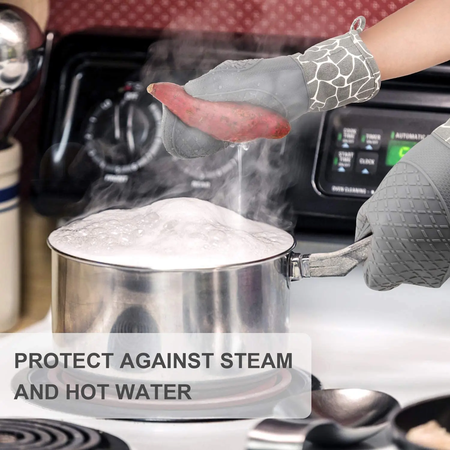 Кухонные перчатки для выпечки, барбекю, прихватки для гриля, духовки, перчатки для выпечки, силиконовый теплоизоляционный коврик, инструмен... 
Кухонные перчатки для выпечки, барбекю, прихватки для гриля, духовки, перчатки для выпечки, силиконовый теплоизоляционный коврик, инструмен...