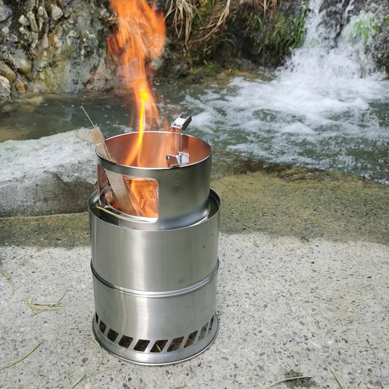 Outdoor Fishing Hiking Climbing Camping Equipment Stove Stainless Steel Firewood Kitchen Portable Picnic Barbecue Fire Burner
Outdoor Fishing Hiking Climbing Camping Equipment Stove Stainless Steel Firewood Kitchen Portable Picnic Barbecue Fire Burner