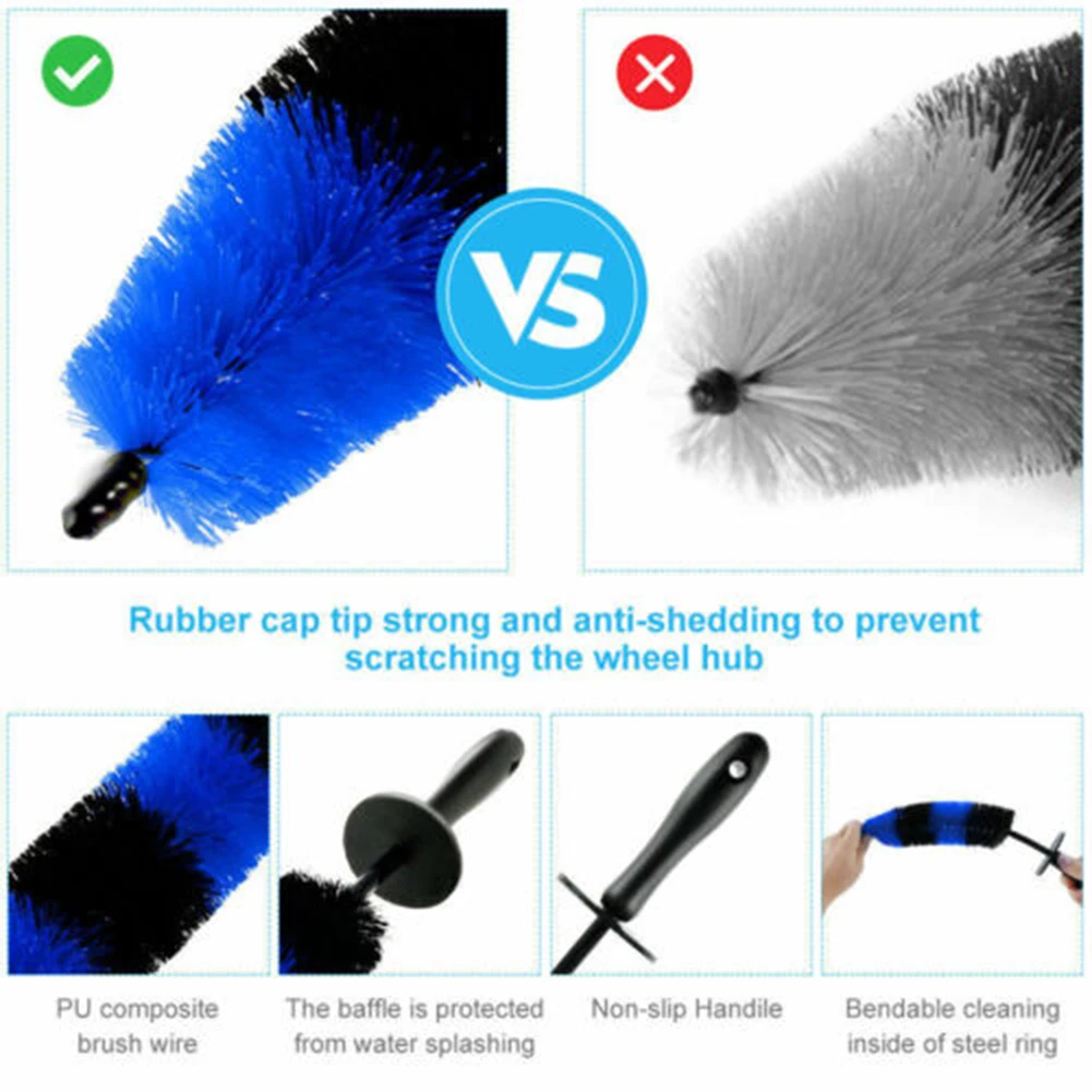 For Cleaning Wheels Car Detail Brushes Long Brush Pig Hair Grinding Wire Wheel Hub Brush 7Pcs ABS Blue+Black Fiber
For Cleaning Wheels Car Detail Brushes Long Brush Pig Hair Grinding Wire Wheel Hub Brush 7Pcs ABS Blue+Black Fiber