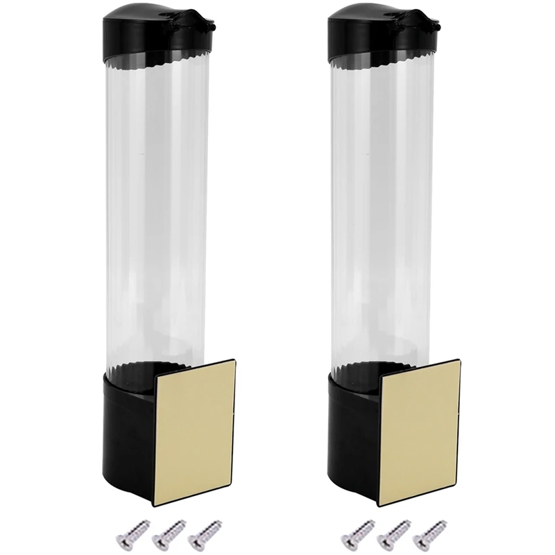2X Paper Cup Dispenser Plastic Cups Holder Disposable Automatic Holder Dustproof Free Punching Paper Cup Rack Black
2X Paper Cup Dispenser Plastic Cups Holder Disposable Automatic Holder Dustproof Free Punching Paper Cup Rack Black