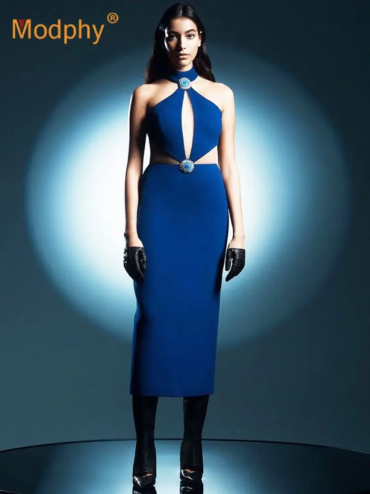 Elegant Celebrity Evening Blue Midi Bandage Dress For Women Design diamond patchwork Sexy Bodycon Dress Party Runway Vestidos
Elegant Celebrity Evening Blue Midi Bandage Dress For Women Design diamond patchwork Sexy Bodycon Dress Party Runway Vestidos