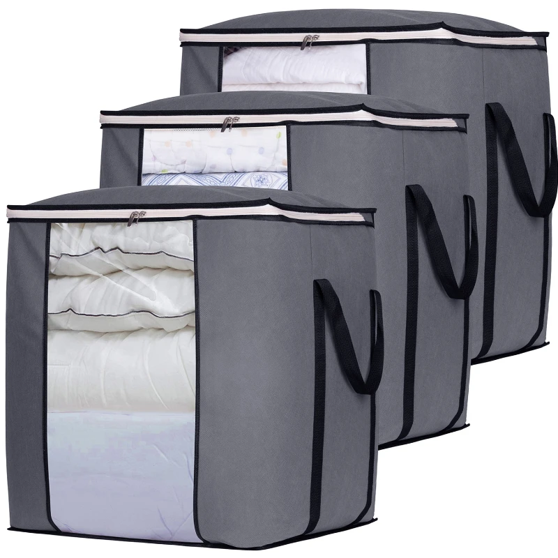 120L Jumbo Clothes Storage Bags Dustproof Zipper Closet Organizer Blanket Storage Bag with Clear Window for Bedding,Comforter,C
120L Jumbo Clothes Storage Bags Dustproof Zipper Closet Organizer Blanket Storage Bag with Clear Window for Bedding,Comforter,C