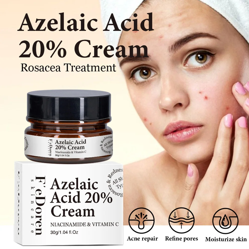 Azelaic Acid 20% Facial Cream Remove Dark Spots Acne Fine Lines Whiten Skin Face Moisturizing Cream Skin Care
Azelaic Acid 20% Facial Cream Remove Dark Spots Acne Fine Lines Whiten Skin Face Moisturizing Cream Skin Care
