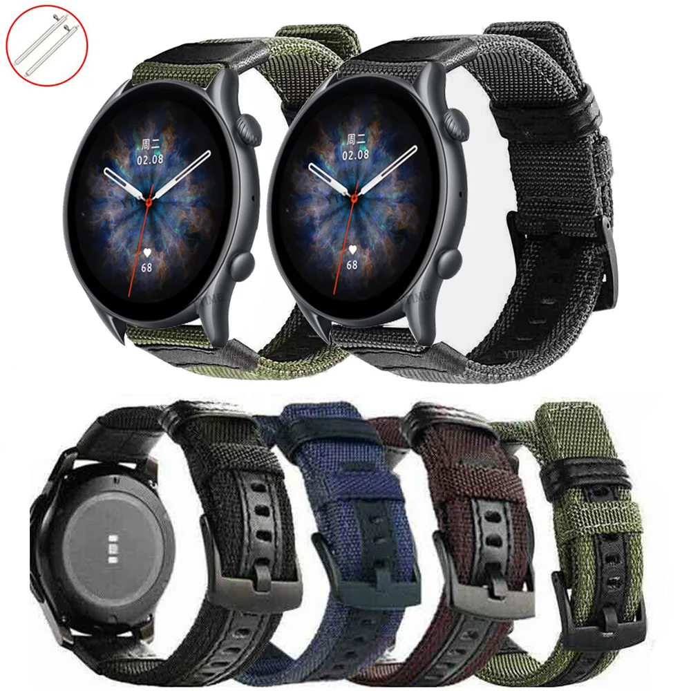 Ремешок нейлоновый для смарт-часов Amazfit GTR 3 Pro, браслет для Huami Amazfit GTR3/2/2e/47 мм/Stratos 3/2s, 22 мм
Ремешок нейлоновый для смарт-часов Amazfit GTR 3 Pro, браслет для Huami Amazfit GTR3/2/2e/47 мм/Stratos 3/2s, 22 мм