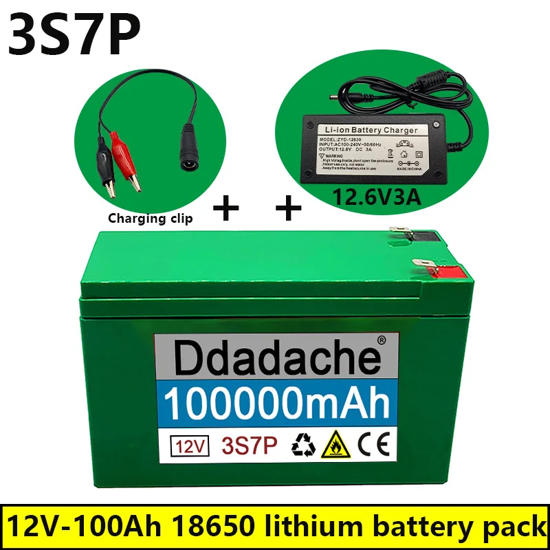 100New 12V 3S7P Lithium Ion Battery100Ah Is Suitable for Outdoor Lighting of Agricultural Sprayer Sound Reserve Battery+ Charger
100New 12V 3S7P Lithium Ion Battery100Ah Is Suitable for Outdoor Lighting of Agricultural Sprayer Sound Reserve Battery+ Charger