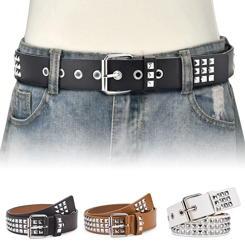 Vintage Punk Rivet Belts 2023 Mens Womens Leather Belt Pyramid Ladies Luxury Street Designs Black Belts Jeans Clothing Accessory
Vintage Punk Rivet Belts 2023 Mens Womens Leather Belt Pyramid Ladies Luxury Street Designs Black Belts Jeans Clothing Accessory